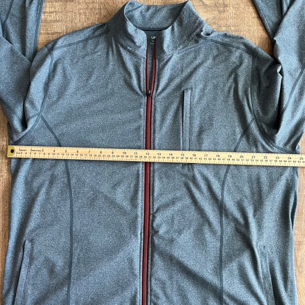 UNTUCKit Mens XXL Full Zip Performance Jacket Gray Heathered Mock Neck - Picture 5 of 8